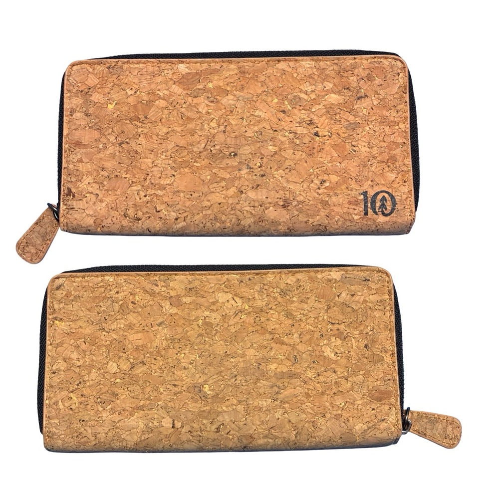 tentree Cork Wallet with Black Interior